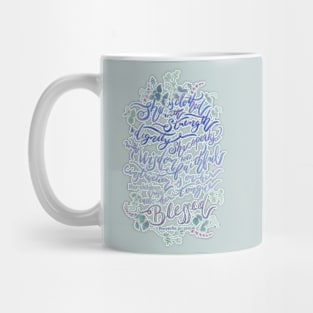 She is Clothed in Strength - Proverbs 31 - light sage Mug